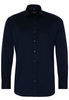 ETERNA LANGARM HEMD MODERN FIT KETTLANCÉ MARINEBLAU STRUKTURIERT