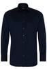 ETERNA LANGARM HEMD MODERN FIT KETTLANCÉ MARINEBLAU STRUKTURIERT