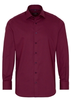 ETERNA LANGARM HEMD MODERN FIT KETTLANCÉ ROT STRUKTURIERT
