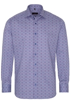ETERNA LANGARM HEMD MODERN FIT LOTUS SHIRT TWILL PINK/BLAU BEDRUCKT