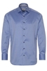 ETERNA LANGARM HEMD MODERN FIT MITTELBLAU STRUKTURIERT