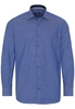 ETERNA LANGARM HEMD MODERN FIT NATTÉ BLAU STRUKTURIERT