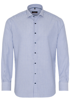 ETERNA LANGARM HEMD MODERN FIT NATTÉ BLAU/WEISS GESTREIFT