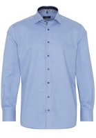 ETERNA LANGARM HEMD MODERN FIT NATTÉ HELLBLAU STRUKTURIERT