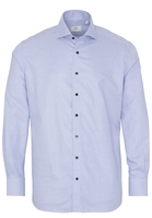 ETERNA LANGARM HEMD MODERN FIT NEVER IRON SHIRT TWILL BLAU