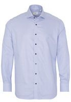 ETERNA LANGARM HEMD MODERN FIT NEVER IRON SHIRT TWILL BLAU