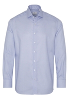 ETERNA LANGARM HEMD MODERN FIT NEVER IRON SHIRT TWILL HELLBLAU/WEISS