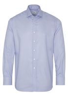 ETERNA LANGARM HEMD MODERN FIT NEVER IRON SHIRT TWILL HELLBLAU/WEISS