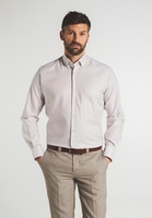 ETERNA LANGARM HEMD MODERN FIT OXFORD BEIGE/WEISS GESTREIFT