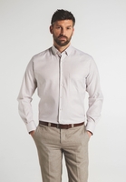 ETERNA LANGARM HEMD MODERN FIT OXFORD BEIGE/WEISS GESTREIFT