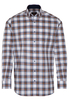 ETERNA LANGARM HEMD MODERN FIT OXFORD BLAU/GELB KARIERT