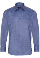 ETERNA LANGARM HEMD MODERN FIT OXFORD BLAU/ROT BEDRUCKT