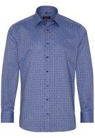 ETERNA LANGARM HEMD MODERN FIT OXFORD BLAU/ROT BEDRUCKT