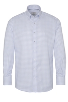 ETERNA LANGARM HEMD MODERN FIT OXFORD HELLBLAU/WEISS KARIERT