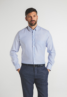 ETERNA LANGARM HEMD MODERN FIT OXFORD HELLLBLAU/WEISS GESTREIFT