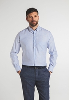 ETERNA LANGARM HEMD MODERN FIT OXFORD HELLLBLAU/WEISS GESTREIFT