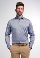 ETERNA LANGARM HEMD MODERN FIT OXFORD JEANSBLAU UNIFARBEN