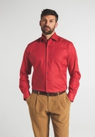 ETERNA LANGARM HEMD MODERN FIT OXFORD ROT UNIFARBEN