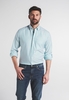 ETERNA LANGARM HEMD MODERN FIT OXFORD TÜRKIS/WEISS GESTREIFT