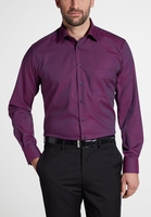 ETERNA LANGARM HEMD MODERN FIT PINPOINT BEERE UNIFARBEN