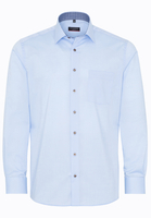 ETERNA LANGARM HEMD MODERN FIT PINPOINT HELLBLAU UNIFARBEN
