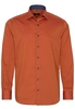 ETERNA LANGARM HEMD MODERN FIT PINPOINT HERBSTORANGE UNIFARBEN