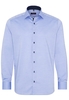 ETERNA LANGARM HEMD MODERN FIT PINPOINT MITTELBLAU UNIFARBEN