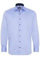 ETERNA LANGARM HEMD MODERN FIT PINPOINT MITTELBLAU UNIFARBEN