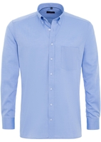 ETERNA LANGARM HEMD MODERN FIT PINPOINT MITTELBLAU UNIFARBEN