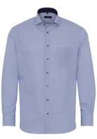 ETERNA LANGARM HEMD MODERN FIT POPELINE BLAU BEDRUCKT
