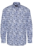 ETERNA LANGARM HEMD MODERN FIT POPELINE BLAU BEDRUCKT