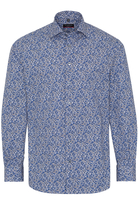 ETERNA LANGARM HEMD MODERN FIT POPELINE BLAU/GRAU BEDRUCKT
