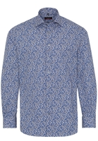 ETERNA LANGARM HEMD MODERN FIT POPELINE BLAU/GRAU BEDRUCKT