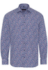 ETERNA LANGARM HEMD MODERN FIT POPELINE BLAU/ROT BEDRUCKT