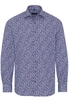 ETERNA LANGARM HEMD MODERN FIT POPELINE BLAU/ROT BEDRUCKT