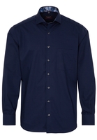 ETERNA LANGARM HEMD MODERN FIT POPELINE MARINE UNIFARBEN