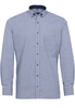 ETERNA LANGARM HEMD MODERN FIT POPELINE MARINE/WEISS KARIERT