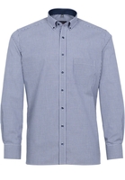 ETERNA LANGARM HEMD MODERN FIT POPELINE MARINE/WEISS KARIERT