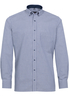 ETERNA LANGARM HEMD MODERN FIT POPELINE MARINE/WEISS KARIERT