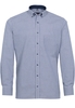 ETERNA LANGARM HEMD MODERN FIT POPELINE MARINE/WEISS KARIERT