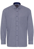 ETERNA LANGARM HEMD MODERN FIT POPELINE MARINE/WEISS KARIERT