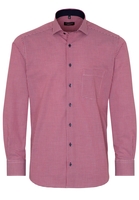 ETERNA LANGARM HEMD MODERN FIT POPELINE ROT KARIERT