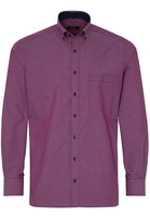 ETERNA LANGARM HEMD MODERN FIT POPELINE ROT/BLAU KARIERT