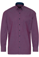 ETERNA LANGARM HEMD MODERN FIT POPELINE ROT/BLAU KARIERT