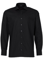 ETERNA LANGARM HEMD MODERN FIT POPELINE SCHWARZ UNIFARBEN