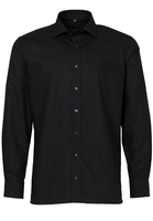 ETERNA LANGARM HEMD MODERN FIT POPELINE SCHWARZ UNIFARBEN