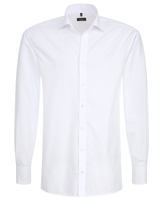 ETERNA LANGARM HEMD MODERN FIT POPELINE WEISS UNIFARBEN