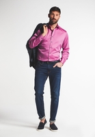 ETERNA LANGARM HEMD MODERN FIT SATINGEWEBE VIOLETT UNIFARBEN