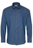 ETERNA LANGARM HEMD MODERN FIT SOFT TAILORING DENIM JEANSBLAU
