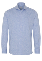 ETERNA LANGARM HEMD MODERN FIT SOFT TAILORING JERSEY BLAU UNIFARBEN